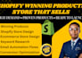 build shopify dropshipping store winning product research high converting pages